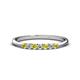 1 - Reina 2.30 mm Yellow and White Diamond 7 Stone Wedding Band 