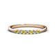1 - Reina 2.30 mm Yellow and White Diamond 7 Stone Wedding Band 