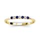 2 - Reina 2.30 mm Blue Sapphire and Diamond 7 Stone Wedding Band 