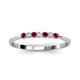 2 - Reina 2.30 mm Ruby and Diamond 7 Stone Wedding Band 
