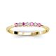 2 - Reina 2.30 mm Pink Sapphire and Diamond 7 Stone Wedding Band 
