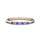 1 - Reina 2.30 mm Tanzanite and Diamond 7 Stone Wedding Band 