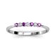 2 - Reina 2.30 mm Amethyst and Diamond 7 Stone Wedding Band 