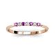 2 - Reina 2.30 mm Amethyst and Diamond 7 Stone Wedding Band 