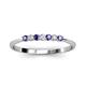 2 - Reina 2.30 mm Iolite and Diamond 7 Stone Wedding Band 