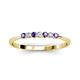 2 - Reina 2.30 mm Iolite and Diamond 7 Stone Wedding Band 