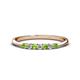 1 - Reina 2.30 mm Peridot and Diamond 7 Stone Wedding Band 