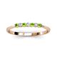 2 - Reina 2.30 mm Peridot and Diamond 7 Stone Wedding Band 
