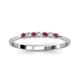 2 - Reina 2.30 mm Rhodolite Garnet and Diamond 7 Stone Wedding Band 