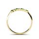 4 - Reina 2.30 mm Green Garnet and Diamond 7 Stone Wedding Band 