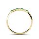 4 - Reina 2.30 mm Emerald and Diamond 7 Stone Wedding Band 