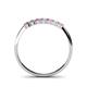 4 - Reina 2.30 mm Pink Sapphire and Diamond 7 Stone Wedding Band 
