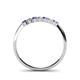 4 - Reina 2.30 mm Tanzanite and Diamond 7 Stone Wedding Band 