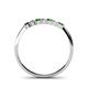 4 - Reina 2.30 mm Green Garnet and Diamond 7 Stone Wedding Band 