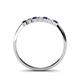 4 - Reina 2.30 mm Blue Sapphire and Diamond 7 Stone Wedding Band 