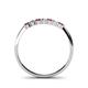 4 - Reina 2.30 mm Pink Tourmaline and Diamond 7 Stone Wedding Band 