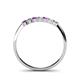 4 - Reina 2.30 mm Amethyst and Diamond 7 Stone Wedding Band 