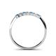 4 - Reina 2.30 mm Blue Topaz and Diamond 7 Stone Wedding Band 