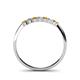 4 - Reina 2.30 mm Citrine and Diamond 7 Stone Wedding Band 