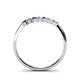 4 - Reina 2.30 mm Iolite and Diamond 7 Stone Wedding Band 