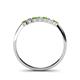 4 - Reina 2.30 mm Peridot and Diamond 7 Stone Wedding Band 