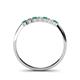 4 - Reina 2.30 mm Emerald and Diamond 7 Stone Wedding Band 