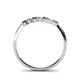 4 - Reina 2.30 mm Smoky Quartz and Diamond 7 Stone Wedding Band 