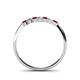 4 - Reina 2.30 mm Ruby and Diamond 7 Stone Wedding Band 