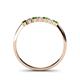 4 - Reina 2.30 mm Green Garnet and Diamond 7 Stone Wedding Band 