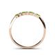 4 - Reina 2.30 mm Peridot and Diamond 7 Stone Wedding Band 