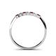 4 - Reina 2.30 mm Rhodolite Garnet and Diamond 7 Stone Wedding Band 