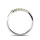 4 - Reina 2.30 mm Yellow and White Diamond 7 Stone Wedding Band 