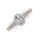 3 - Emily Classic Oval Cut and Round Diamond Micro Pave Tapered Shank Halo Engagement Ring 