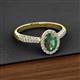 2 - Emily Classic Oval Cut Lab Created Alexandrite and Round Diamond Micro Pave Tapered Shank Halo Engagement Ring 