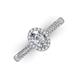 3 - Emily Classic Oval Cut and Round Diamond Micro Pave Tapered Shank Halo Engagement Ring 