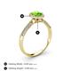 4 - Emily Classic Oval Cut Peridot and Round Diamond Micro Pave Tapered Shank Halo Engagement Ring 