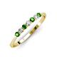 3 - Reina 2.60 mm Green Garnet and Diamond 7 Stone Wedding Band 