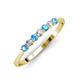3 - Reina 2.60 mm Blue Topaz and Diamond 7 Stone Wedding Band 