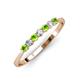 3 - Reina 2.60 mm Peridot and Diamond 7 Stone Wedding Band 