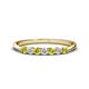 1 - Reina 2.60 mm Yellow and White Diamond 7 Stone Wedding Band 