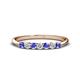 1 - Reina 2.60 mm Tanzanite and Diamond 7 Stone Wedding Band 