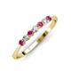 3 - Reina 2.60 mm Pink Tourmaline and Diamond 7 Stone Wedding Band 