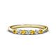 1 - Reina 2.60 mm Citrine and Diamond 7 Stone Wedding Band 
