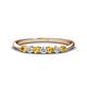1 - Reina 2.60 mm Citrine and Diamond 7 Stone Wedding Band 
