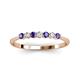 2 - Reina 2.60 mm Iolite and Diamond 7 Stone Wedding Band 