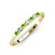 3 - Reina 2.60 mm Peridot and Diamond 7 Stone Wedding Band 