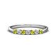 1 - Reina 2.60 mm Yellow and White Diamond 7 Stone Wedding Band 