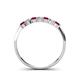 4 - Reina 2.60 mm Ruby and Diamond 7 Stone Wedding Band 
