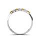 4 - Reina 2.60 mm Citrine and Diamond 7 Stone Wedding Band 