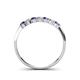 4 - Reina 2.60 mm Iolite and Diamond 7 Stone Wedding Band 